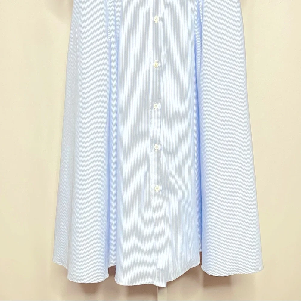 NWOT English Factory Blue Stripe Cold-Shoulder Shirtdress — S - Picture 3 of 6